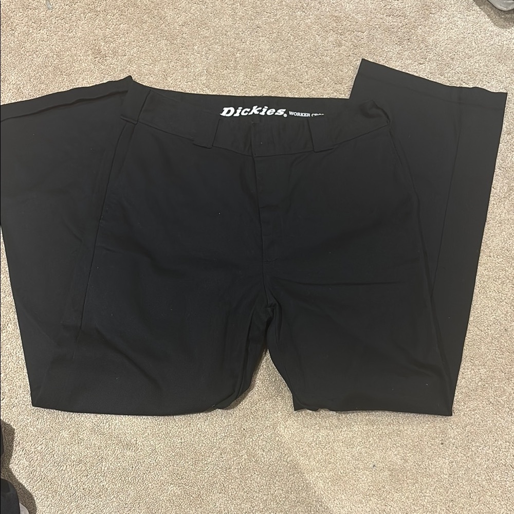 Dickies Black Professional Trousers (worker crop roll hem from tilly’s)
